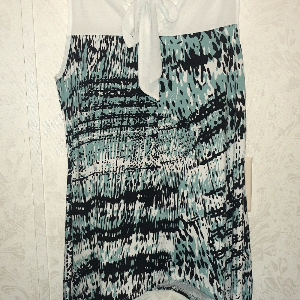 Blue Black Blouse